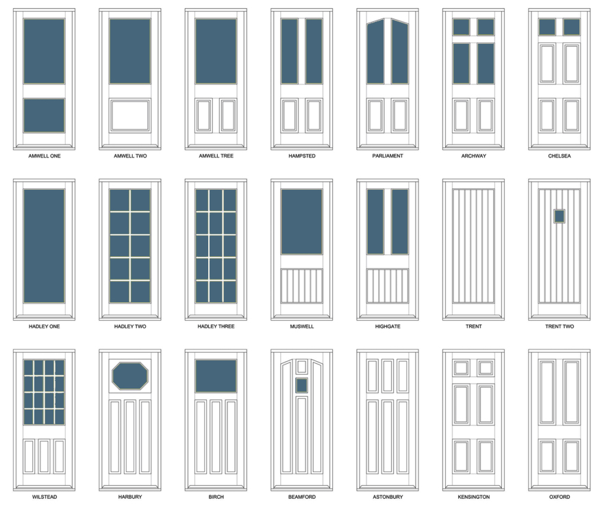 Wooden Front Doors London - bespoke design | Sashed