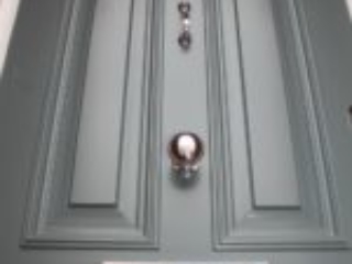 grey wooden entrance door